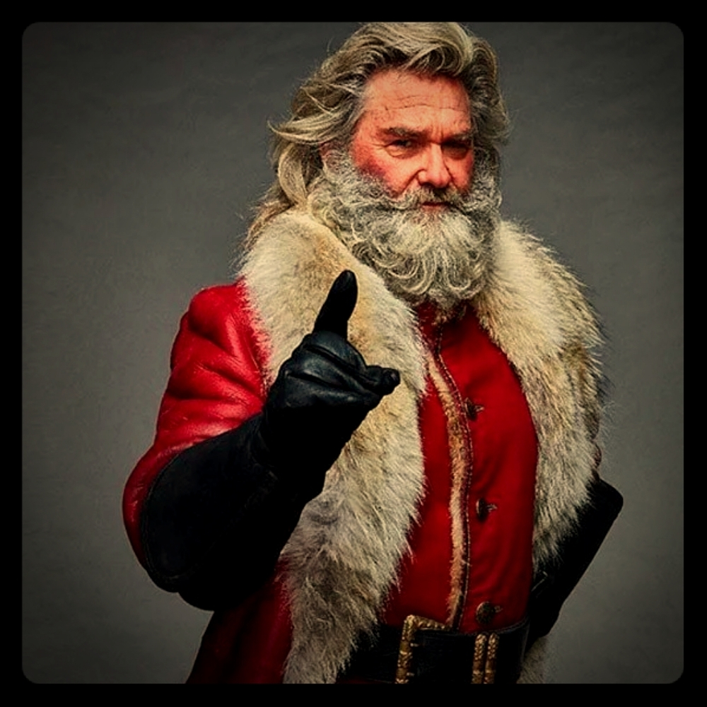 Kurt Russell Santa Says, "Be Good"!